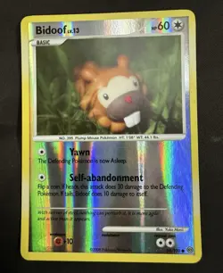 NM Pokemon Bidoof Stormfront Reverse Holo Yuka Morii - Image 1
