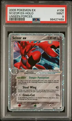 2005 Pokemon EX Unseen Forces Scizor ex #108 PSA 9 Mint - Image 3