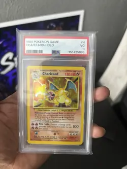 Pokemon 1999 Charizard 4/102 Rare Holo Base Set PSA 3 - Image 1
