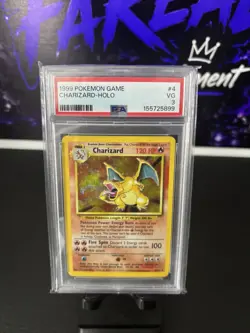 Pokemon 1999 Charizard 4/102 Rare Holo Base Set PSA 3 - Image 2