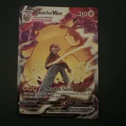 Pokemon TCG Pikachu VMAX Ultra Rare Full Art Holo Silver Tempest TG17/TG30 - Image 1
