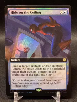 MTG - FOIL - Hide on the Ceiling (Extended Art) - Spider-Man (SPM) - NM/M - Image 1