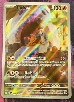 Pokemon: Twilight Masquerade: Holofoil Torkoal (172/167): LP Condition - Image 1