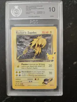Rocket's Zapdos 15/132 Celebrations: Classic Collection Holo Graded 10 - Image 1