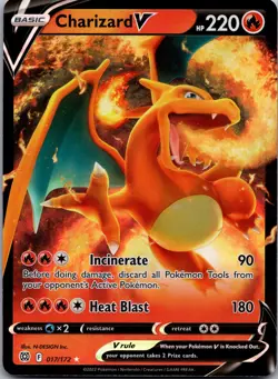 Charizard V Holo Ultra Rare SWSH09: Brilliant Stars 017/172 NM - Image 1