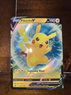 Pikachu V SWSH198 Ultra Rare Black Star Promo - Image 1
