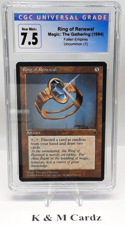 Ring of Renewal - Fallen Empires - MTG - Graded - CGC 7.5 - Vintage - Image 1