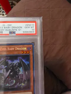 2020 Red-Eyes Baby Dragon LDS1-EN010 Yugioh PSA 10 Gem MT Legendary Duelists S1 - Image 2