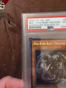 2020 Red-Eyes Baby Dragon LDS1-EN010 Yugioh PSA 10 Gem MT Legendary Duelists S1 - Image 3