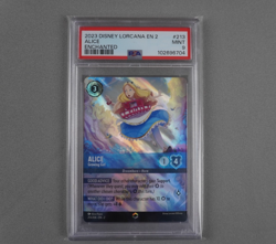 Disney Lorcana Rise of the Floodborn Alice Growing Girl 213/204 Enchanted PSA 9 - Image 1