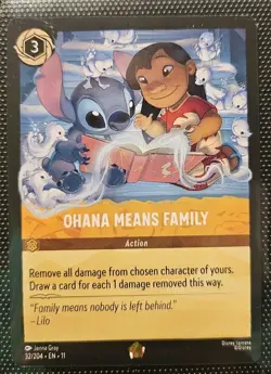 Ohana Means Family # 32 / 204 Disney Lorcana Winterspell Legendary NM non-foil - Image 1