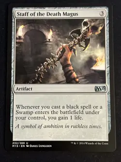 1x Staff of the Death Magus (232) Core Set 2015 M15 LP MTG Magic x1 MKE - Image 1