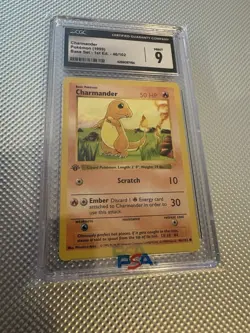 1999 Pokemon TCG Base Set Charmander 1st Edition CGC 9 46/102 Card Stock - Image 1