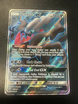 Pokemon Darkrai GX Full Art Holo TCG Card 139/147 Sm-Burning Shadows - Image 1