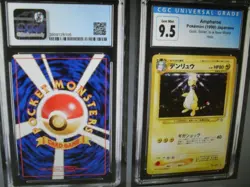 CGC Graded 9.5 Ampharos #181 Neo 1 Gold Silver new world Holo rare Pokemon Card - Image 1
