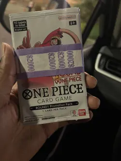 Round 1 x One Piece Card Game Promotional Pack - ENGLISH Lot of 10 Sealed Packs - Image 1
