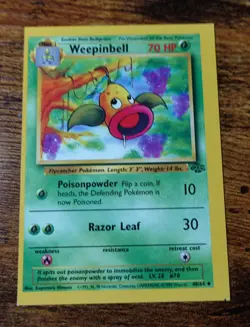 Weepinbell 48/64 Square Cut Error Jungle Uncommon NFC Pokemon Card VLP^ - Image 1