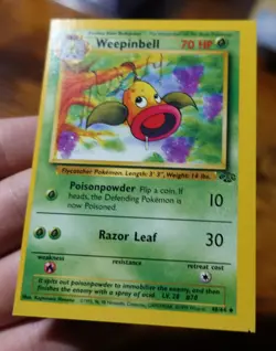 Weepinbell 48/64 Square Cut Error Jungle Uncommon NFC Pokemon Card VLP^ - Image 3