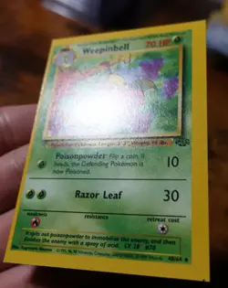 Weepinbell 48/64 Square Cut Error Jungle Uncommon NFC Pokemon Card VLP^ - Image 4