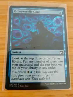 MTG Otherworldly Gaze (FOIL) 067 Innistrad: Midnight Hunt M/NM Free UK P&P - Image 1