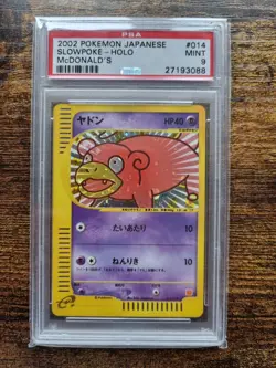Pokemon Slowpoke McDonald's Japanese Holo Promo #014 PSA 9 Mint - Image 1