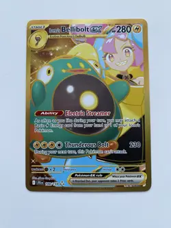 Pokemon TCG Ionos Bellibolt EX Gold Hyper Rare Card 188/159 Journey Together NM - Image 2