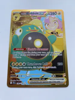 Pokemon TCG Ionos Bellibolt EX Gold Hyper Rare Card 188/159 Journey Together NM - Image 3