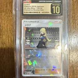 CGC Pristine 10 Cynthia 132/150 GX Ultra Shiny JP 2018 Cracked Ice Reverse Holo - Image 1