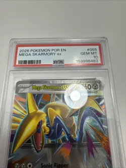 2026 POKEMON POR EN-PERFECT ORDER #055 MEGA SKARMORY EX PSA 10 - Image 3