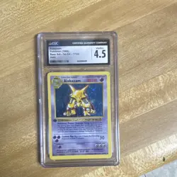 CGC 4.5 Alakazam 1st Edition Holo Base Set 1/102 English 1999 Pokemon as is - Image 1