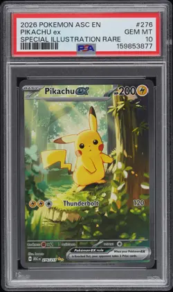 2026 POKEMON ASC EN-ASCENDED HEROES SPECIAL ILLUSTRATION RARE PIKACHU EX PSA 10 - Image 1