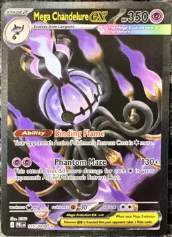 Pokemon Mega Chandelure ex 115/084 Pitch Black Holo - Image 1