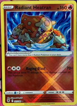 Radiant Heatran Rare - 027/189 - Astral Radiance Pokemon 2022 - Image 1