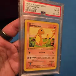 1999 Charmander 46/102 Pokemon Base Set 1st Edition Shadowless vintage PSA 6 - Image 2