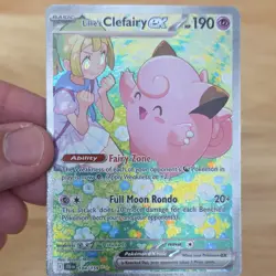 Pokemon Company Lillie's Clefairy ex 184/159 Sv09 SIR Full Art Holo - Image 2