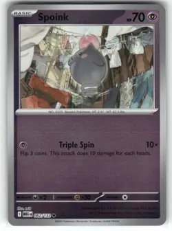 Spoink 062/132 Reverse Holo Mega Evolution Pokemon TCG - Image 1