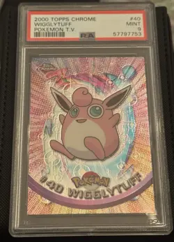 2000 Topps Chrome Pokemon T.V. Wigglytuff #40 PSA 9 Mint - Image 1