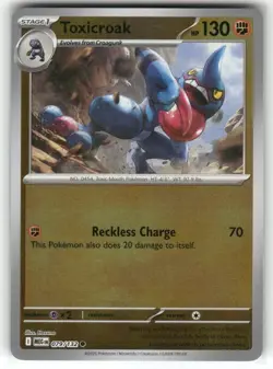 Toxicroak 079/132 Reverse Holo Mega Evolution Pokemon TCG - Image 1