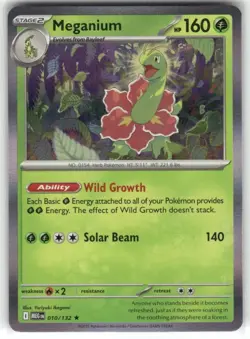 Meganium 010/132 Holo Mega Evolution Pokemon TCG - Image 1