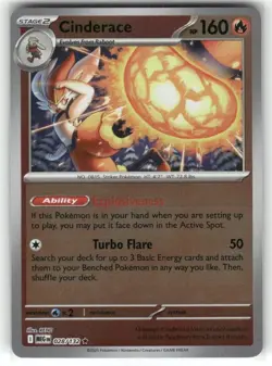 Cinderace 028/132 Reverse Holo Mega Evolution Pokemon TCG - Image 1