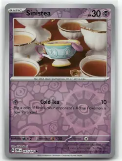 Sinistea 097/197 Reverse Holo SV03: Obsidian Flames Pokemon TCG - Image 1