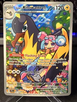 Ionos Killowattrel 163/159 Pokemon Sv09 Journey Together Illustration Rare NM - Image 1