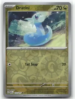 Dratini 157/197 Reverse Holo SV03: Obsidian Flames Pokemon TCG - Image 1