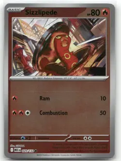Sizzlipede 029/132 Reverse Holo Mega Evolution Pokemon TCG - Image 1