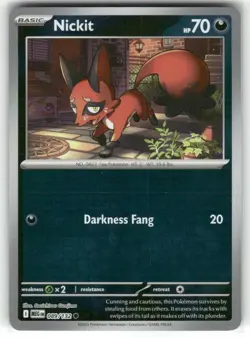 Nickit 089/132 Reverse Holo Mega Evolution Pokemon TCG - Image 1