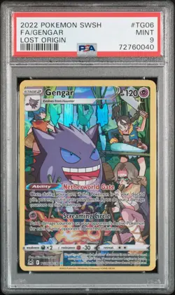Pokemon 2022 Sword & Shield Lost Origin TG06 FA/Gengar PSA 9 - Image 1