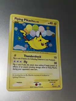Pokemon Rising Rivals Flying Pikachu Holo/Foil - Secret Rare 113/111 2009 - Image 2