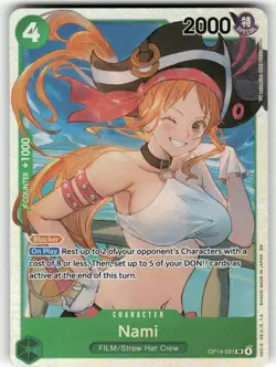 Nami OP14-031 Super Rare The Azure Sea's Seven One Piece Foil Near Mint - Image 1