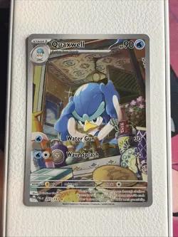 NM Quaxwell 207/193 PAL EN Paldea Evolved Illustration Rare Full Art Holo - Image 1