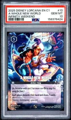 Disney Lorcana A Whole New World Lorcana Challenge Promo #10/C1 PSA 10 Gem Mint - Image 1